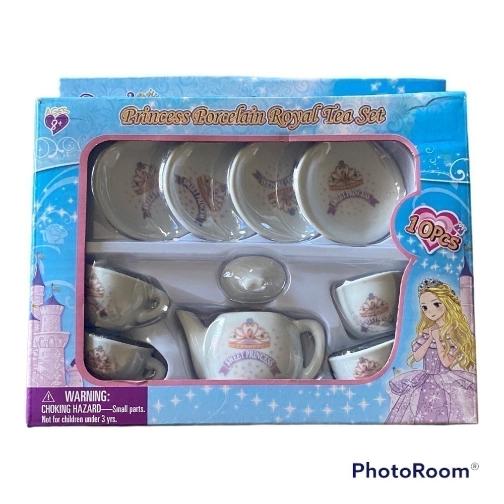 NWT-SWEET PRINCESS-PORCELAIN TEA SET